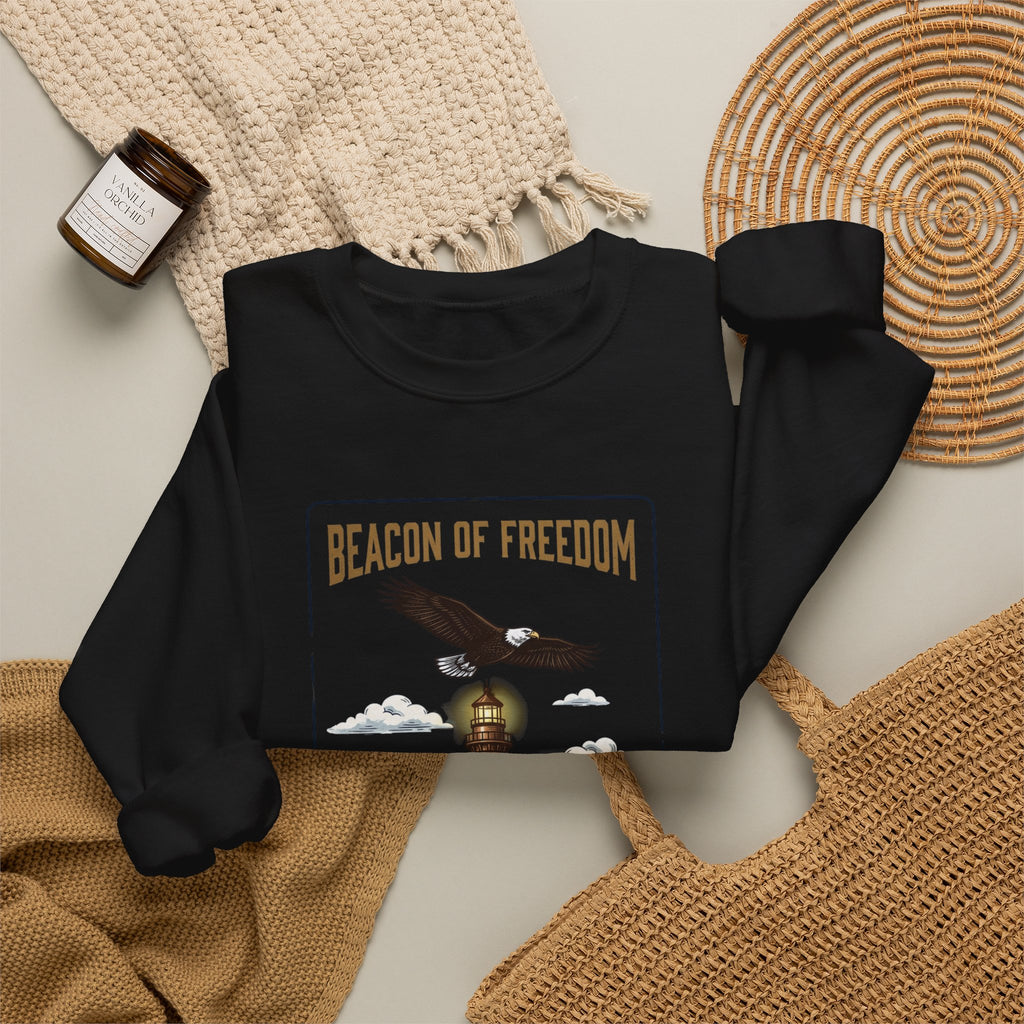 Beacon of Freedom Lighthouse Sweatshirt | 250th 4th of July Patriotic Milestone