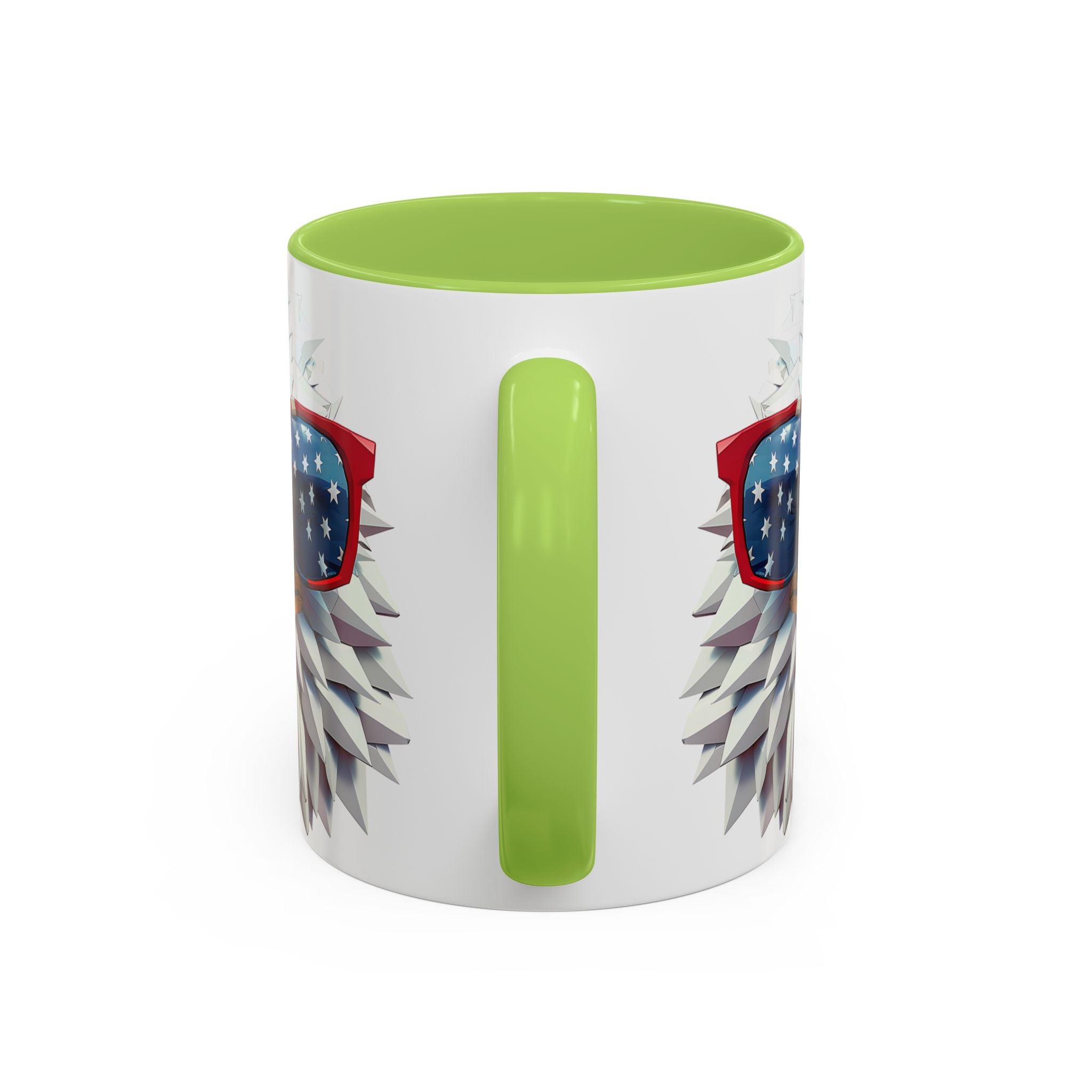 Patriotic Eagle Coffee Mug with American Flag Sunglasses