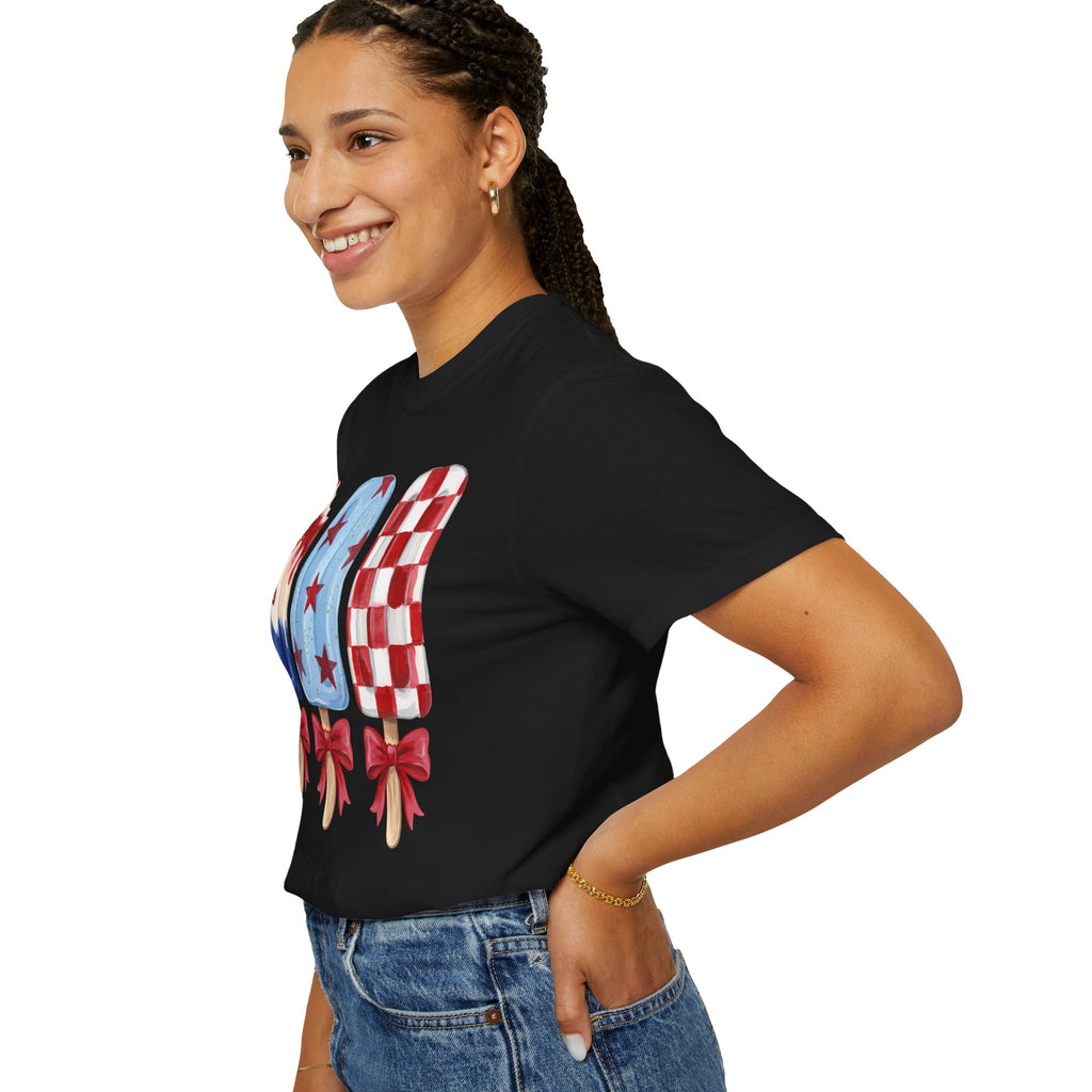 Patriotic Popsicle T-Shirt — Red, White & Blue Fourth of July Tee