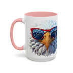 Patriotic Eagle Coffee Mug with American Flag Sunglasses