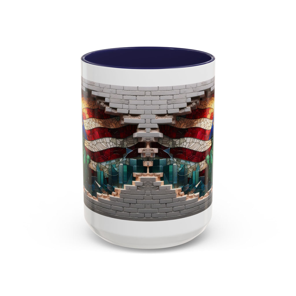 American Flag & Statue of Liberty Accent Coffee Mug – Patriotic USA Ceramic Mug