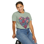 Floral Heart T-Shirt — Colorful Bouquet Heart Graphic (Print It Your Way)