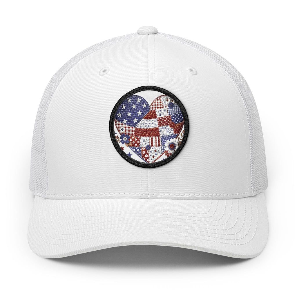 American Flag Patch Trucker Cap — Patriotic Snapback Hat