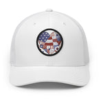 American Flag Patch Trucker Cap — Patriotic Snapback Hat