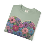 Floral Heart T-Shirt — Colorful Bouquet Heart Graphic (Print It Your Way)