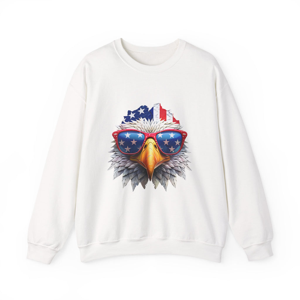 Eagle American Flag Sunglasses Crewneck Sweatshirt