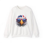 Eagle American Flag Sunglasses Crewneck Sweatshirt