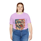 Dog's are Patriotic Too (American Flag, Funny 4th of July Shirt)