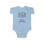 USA Floral Infant Bodysuit - Comfortable Baby Onesie
