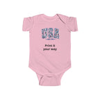 USA Floral Infant Bodysuit - Comfortable Baby Onesie