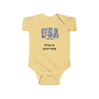USA Floral Infant Bodysuit - Comfortable Baby Onesie