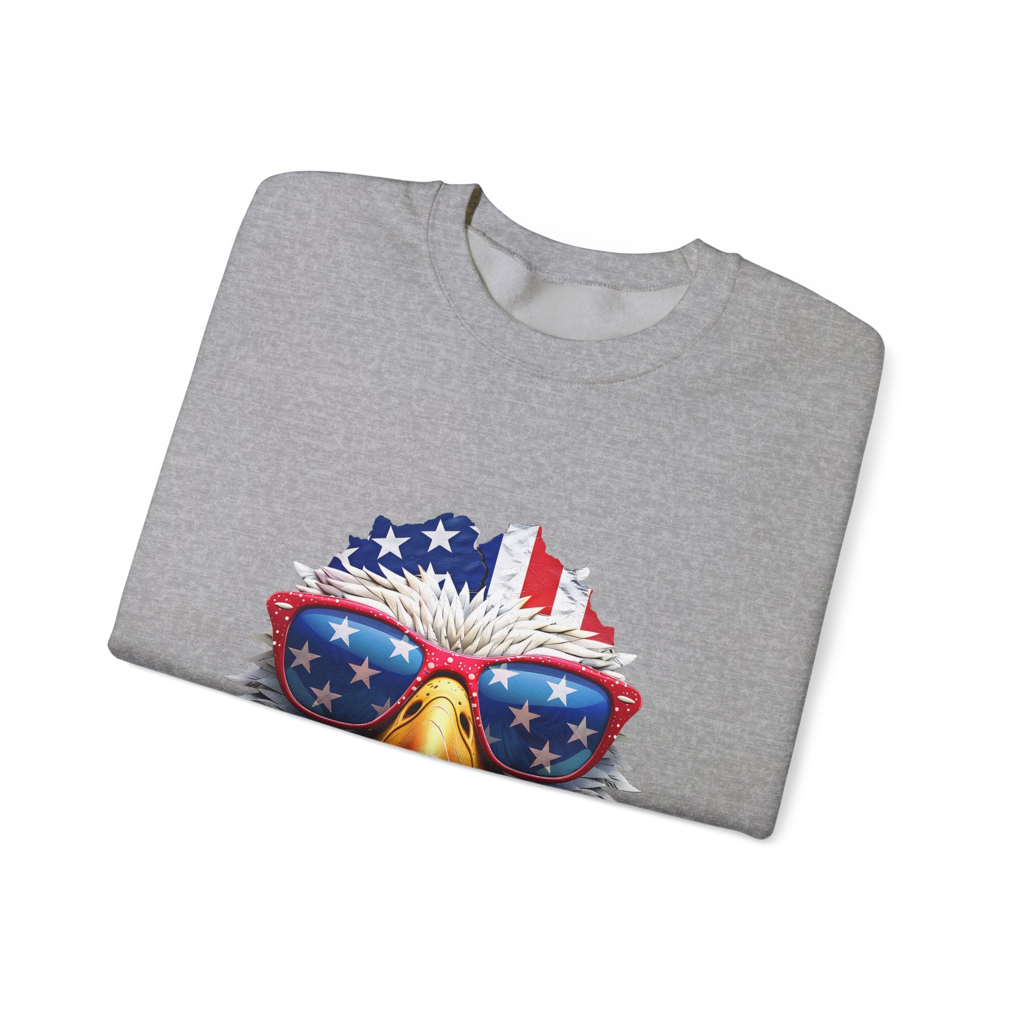 Eagle American Flag Sunglasses Crewneck Sweatshirt