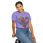 Floral Heart T-Shirt — Colorful Bouquet Heart Graphic (Print It Your Way)