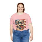 Dog's are Patriotic Too (American Flag, Funny 4th of July Shirt)