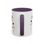 Patriotic Anemone Accent Coffee Mug Classic Floral Design
