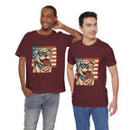 Dog's are Patriotic Too (American Flag, Funny 4th of July Shirt)