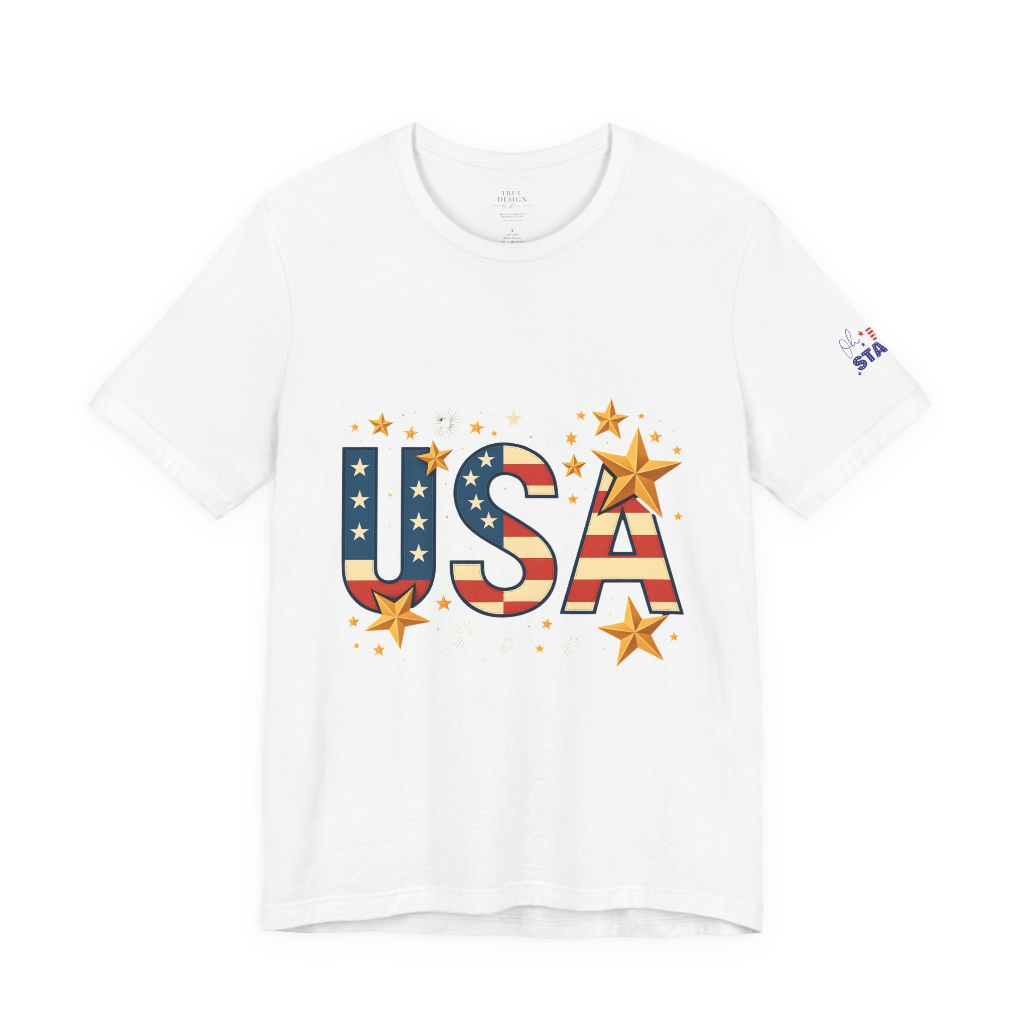 USA Flag Stars T-Shirt — Patriotic American Independence Day Tee