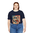 Dog's are Patriotic Too (American Flag, Funny 4th of July Shirt)