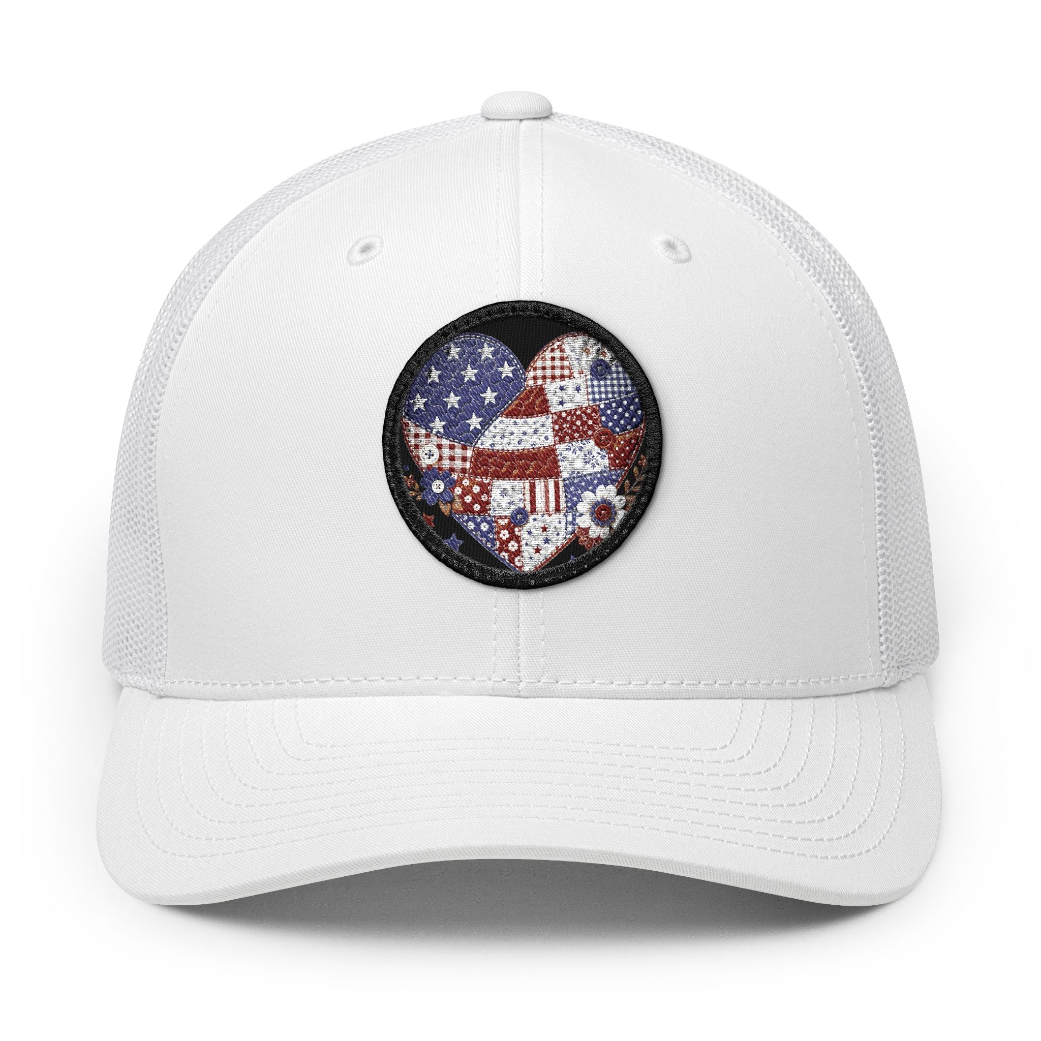American Flag Patch Trucker Cap — Patriotic Snapback Hat