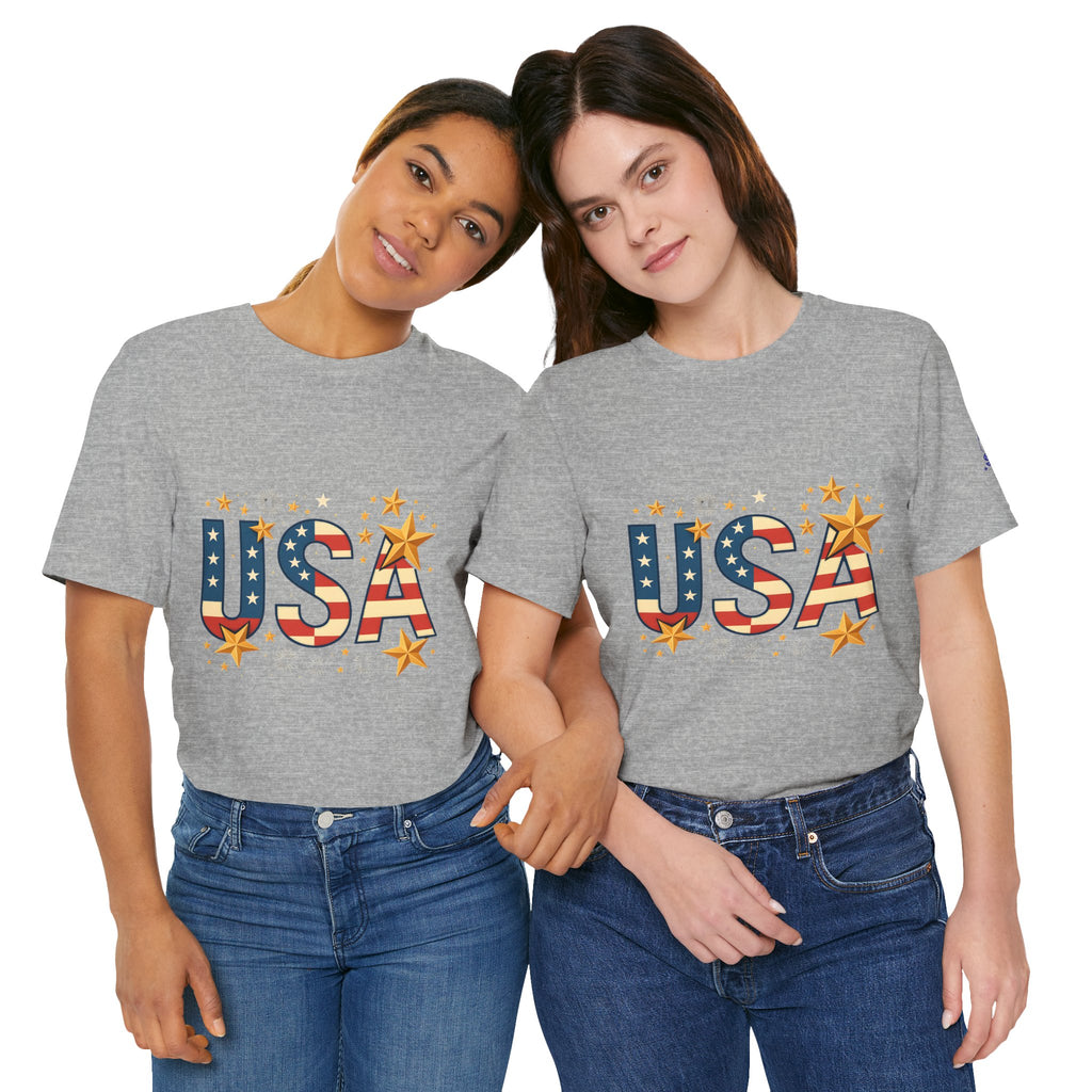 USA Flag Stars T-Shirt — Patriotic American Independence Day Tee