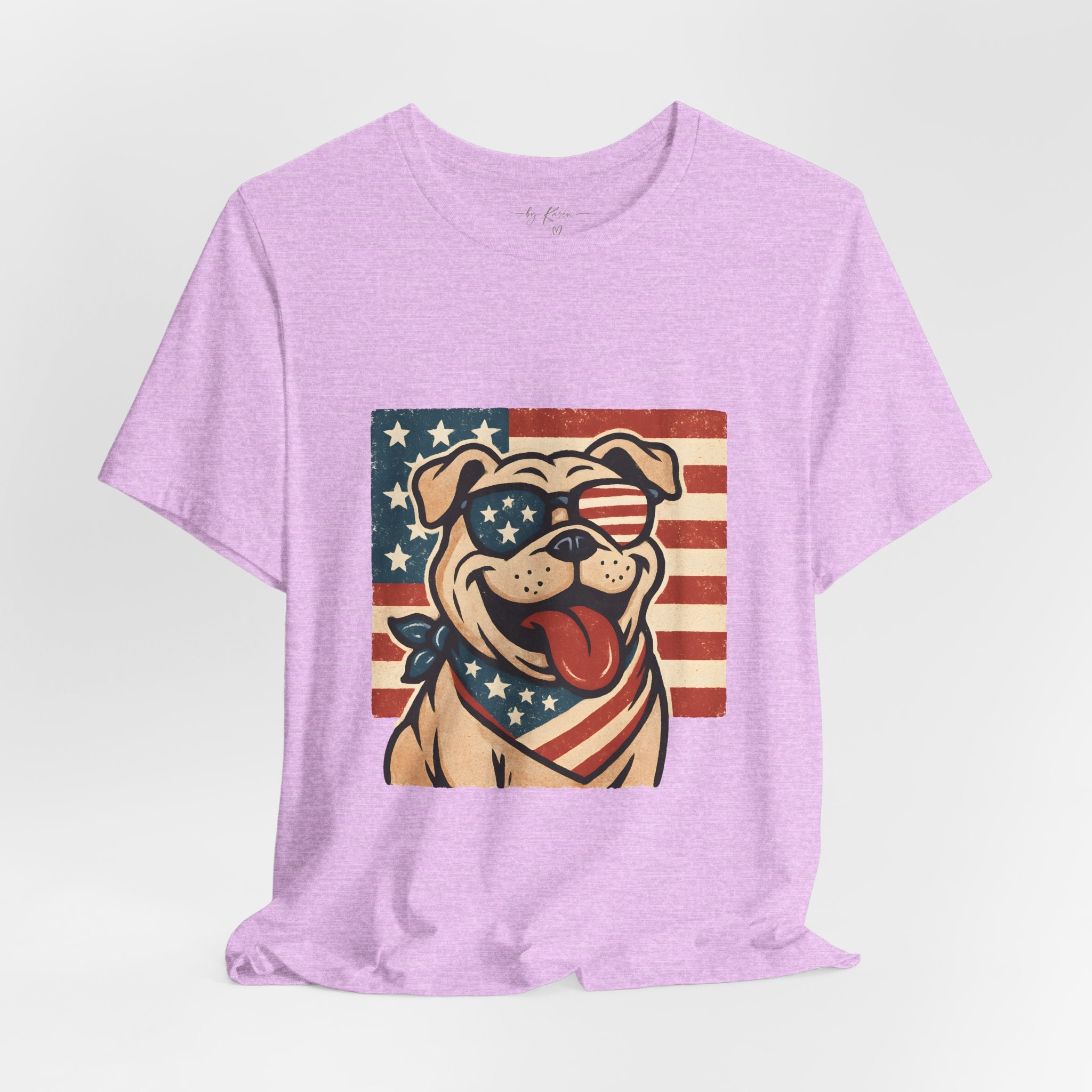 Dog's are Patriotic Too (American Flag, Funny 4th of July Shirt)