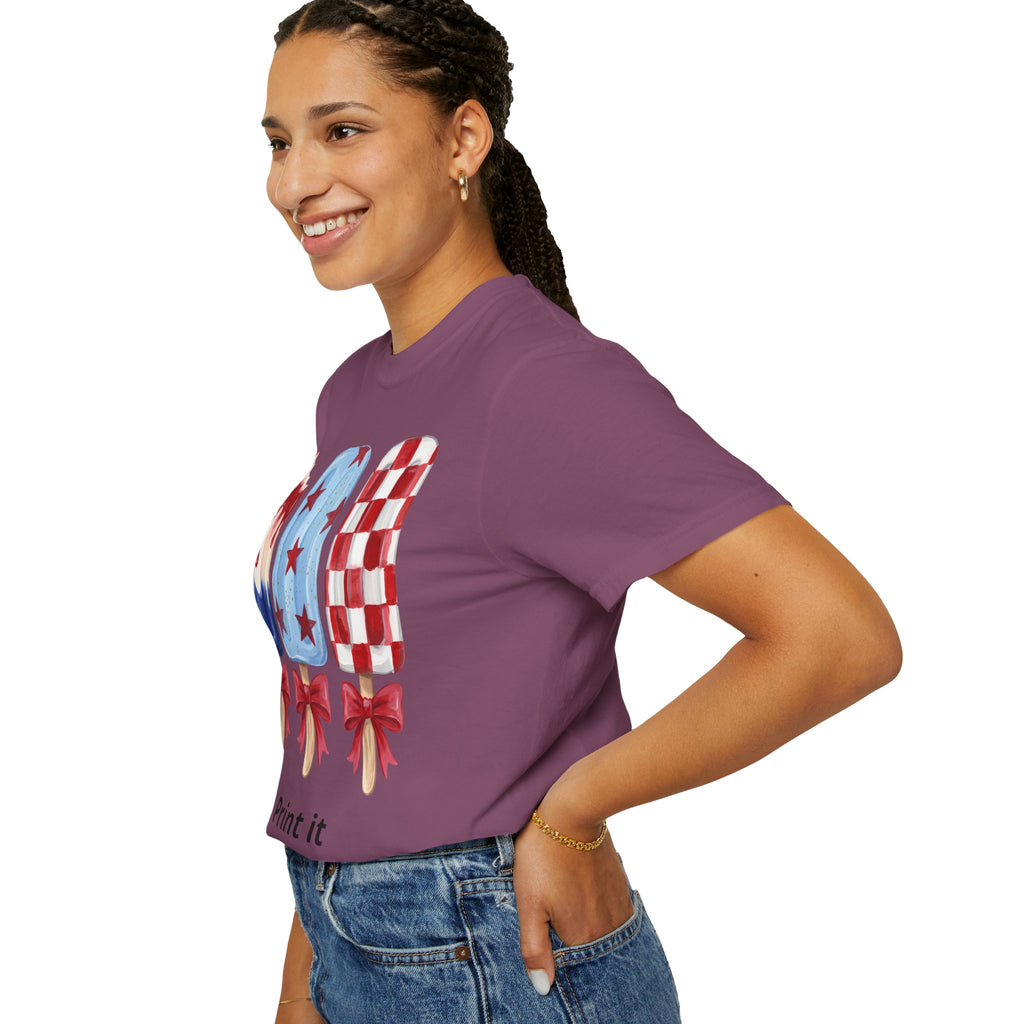 Patriotic Popsicle T-Shirt — Red, White & Blue Fourth of July Tee