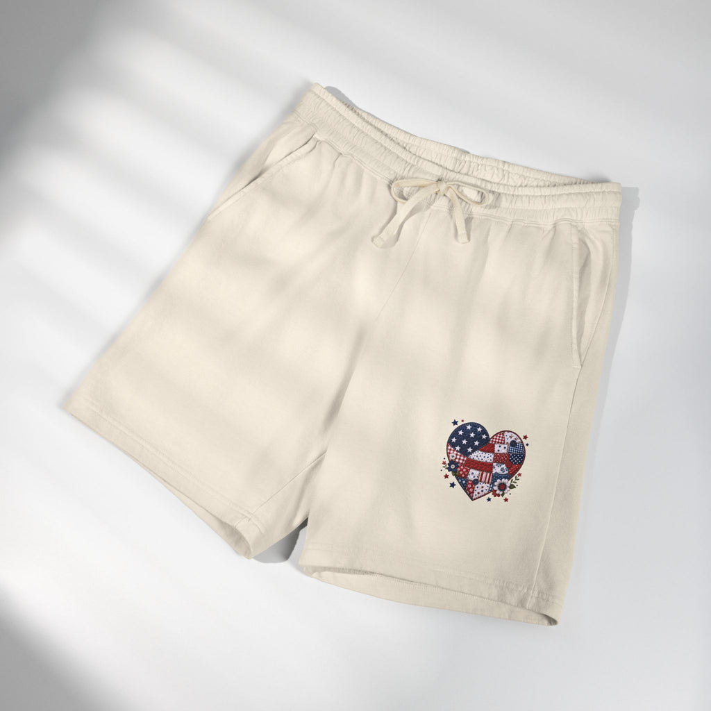 American Flag Heart Shorts for Summer Comfort