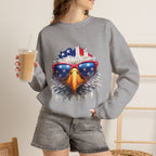 Eagle American Flag Sunglasses Crewneck Sweatshirt