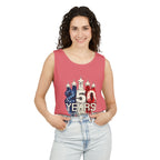 50 Years American Flag Castle Tank Top for Celebratory Wear