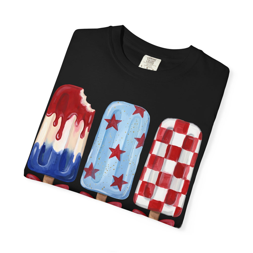 Patriotic Popsicle T-Shirt — Red, White & Blue Fourth of July Tee