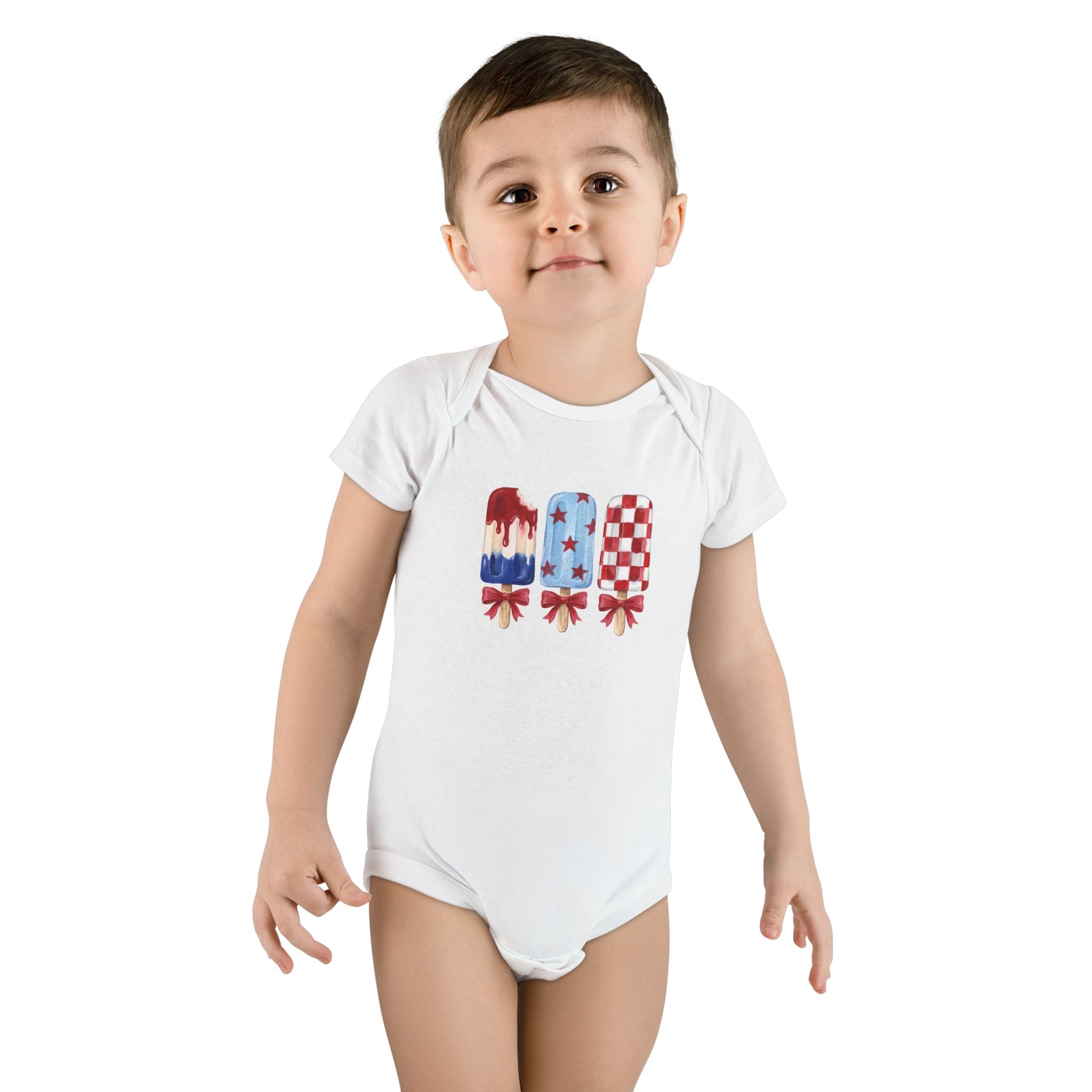 Patriotic Popsicle Baby Onesie for 4th of July Celebrations