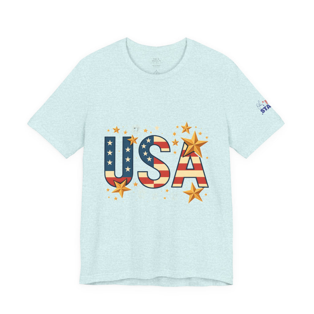 USA Flag Stars T-Shirt — Patriotic American Independence Day Tee