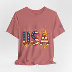 USA Flag Stars T-Shirt — Patriotic American Independence Day Tee