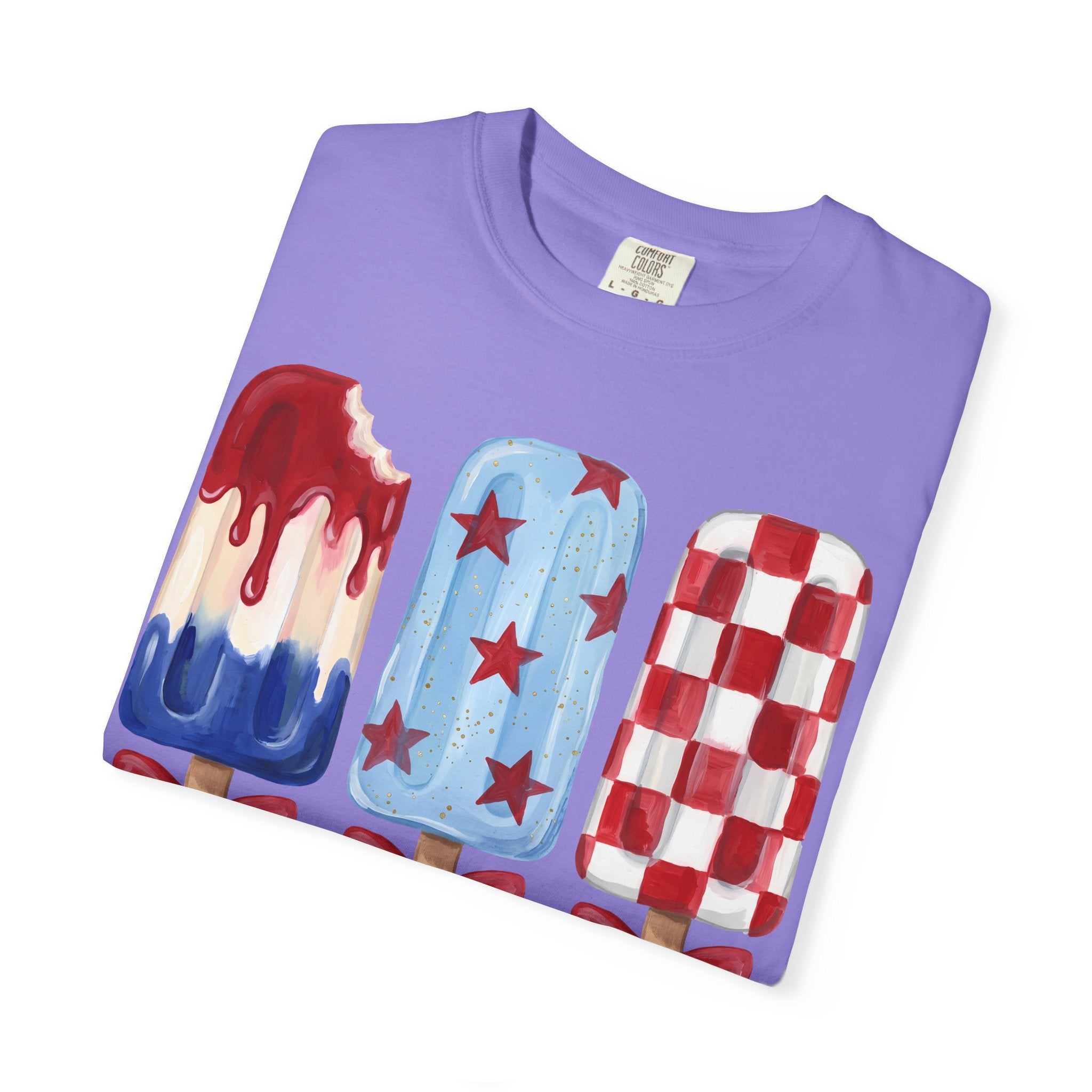 Patriotic Popsicle T-Shirt — Red, White & Blue Fourth of July Tee