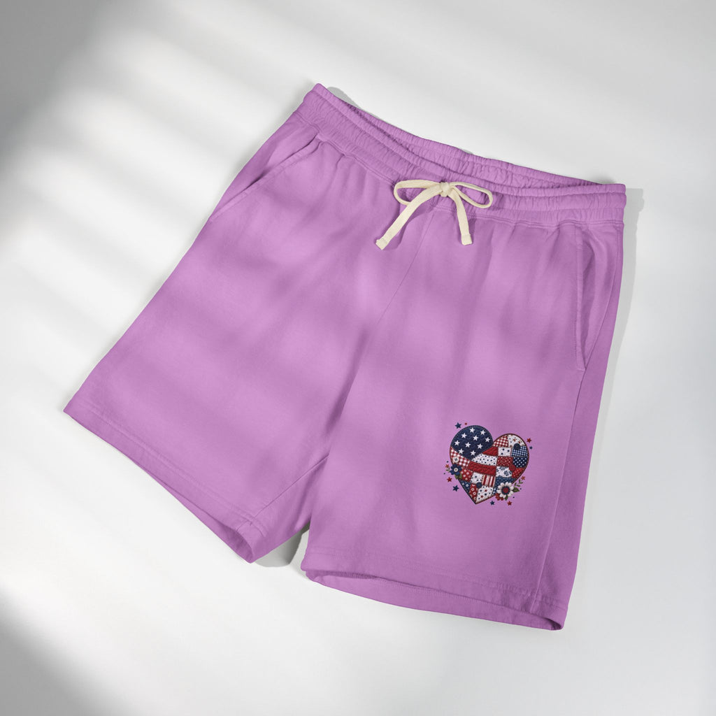 American Flag Heart Shorts for Summer Comfort