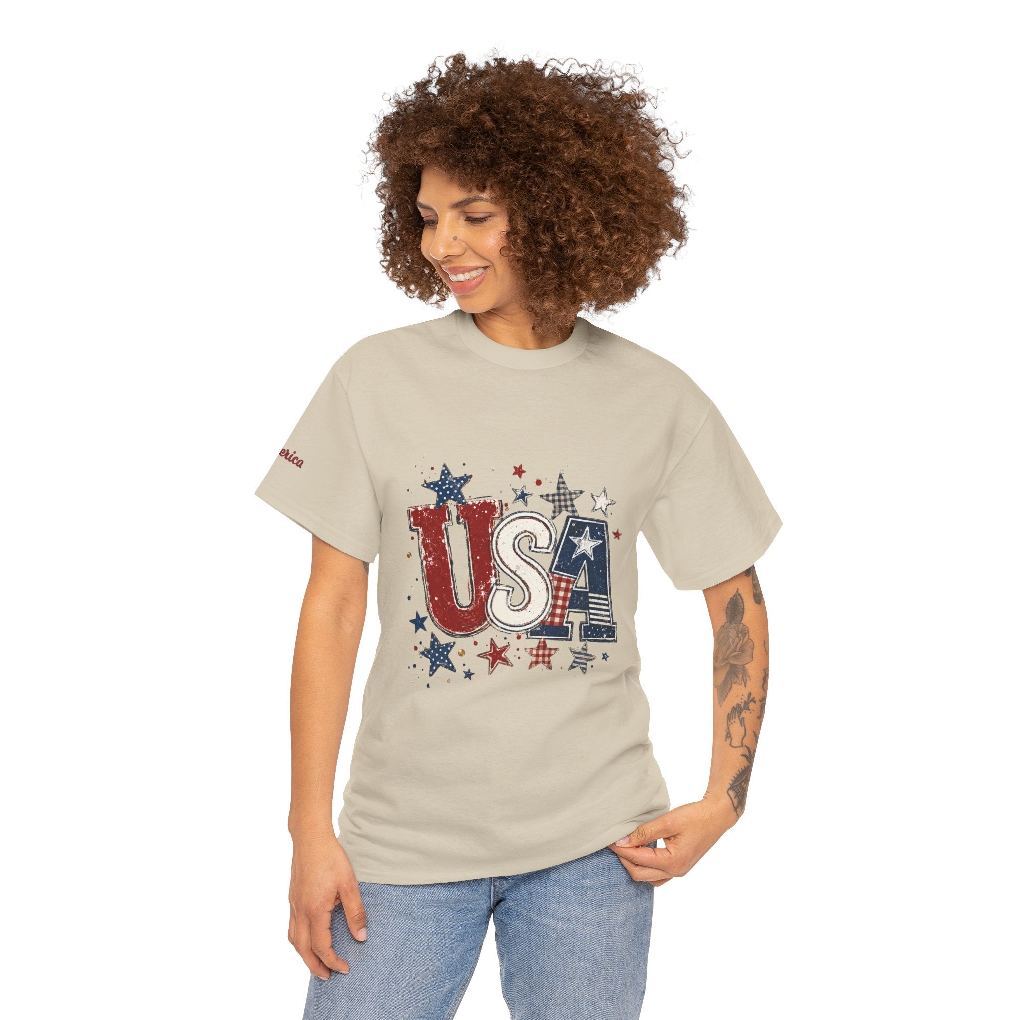 Patriotic USA Stars T-Shirt — Fourth of July American Flag Tee