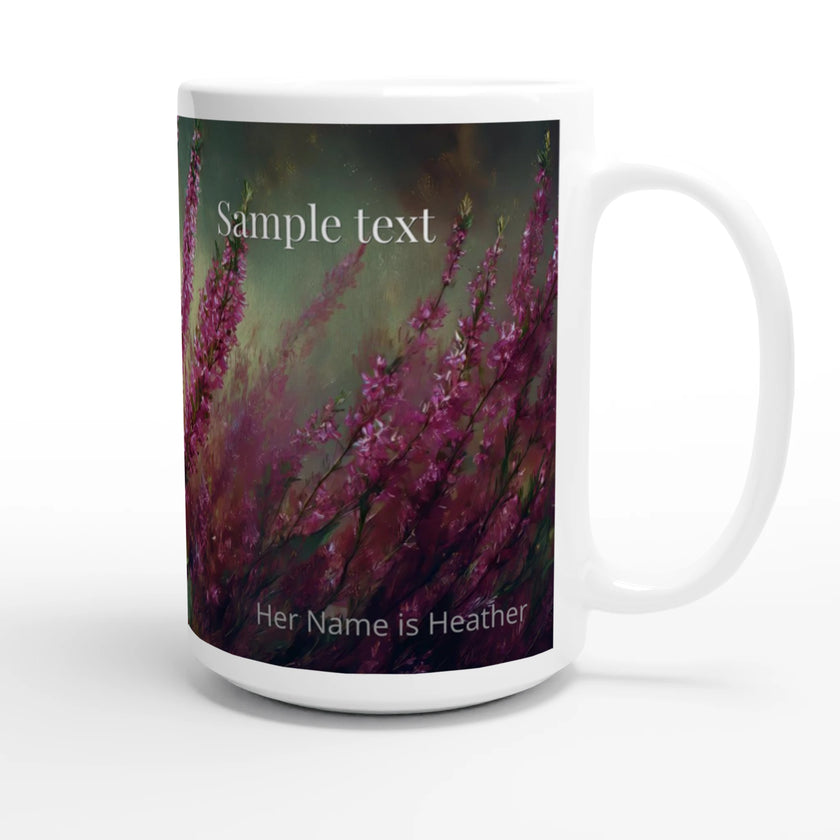 Person holding floral mug with steam in cozy setting