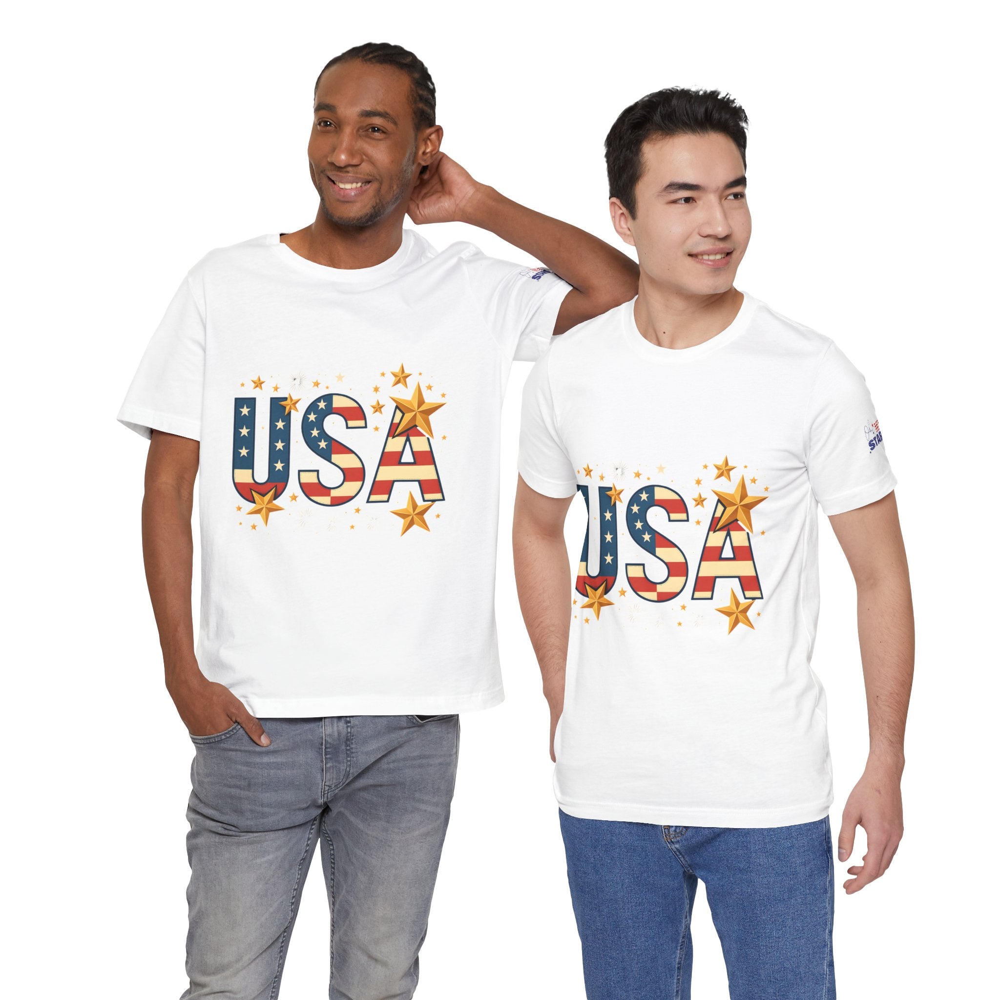 USA Flag Stars T-Shirt — Patriotic American Independence Day Tee