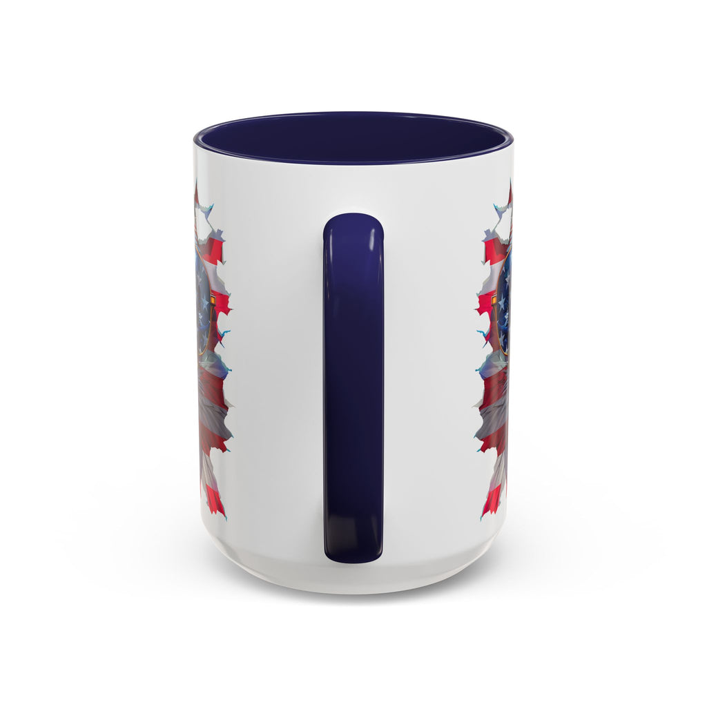 American Bald Eagle Accent Coffee Mug with Stars & Stripes