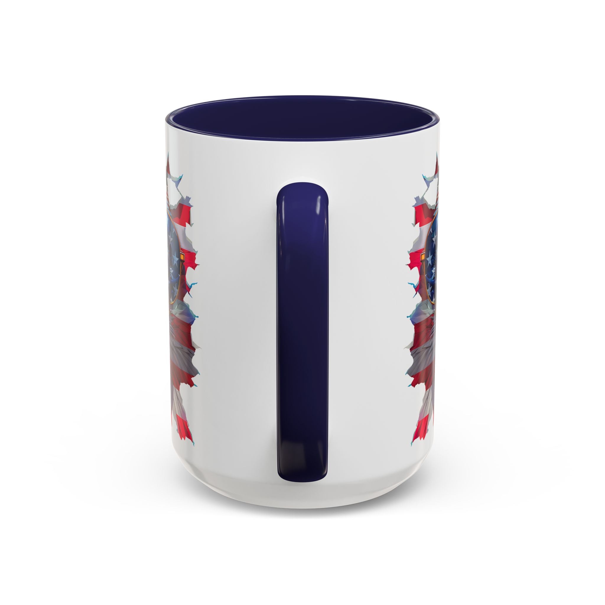 American Bald Eagle Accent Coffee Mug with Stars & Stripes