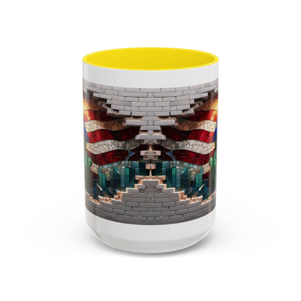 American Flag & Statue of Liberty Accent Coffee Mug – Patriotic USA Ceramic Mug