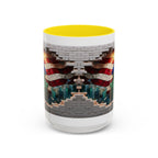 American Flag & Statue of Liberty Accent Coffee Mug – Patriotic USA Ceramic Mug