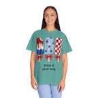 Patriotic Popsicle T-Shirt — Red, White & Blue Fourth of July Tee