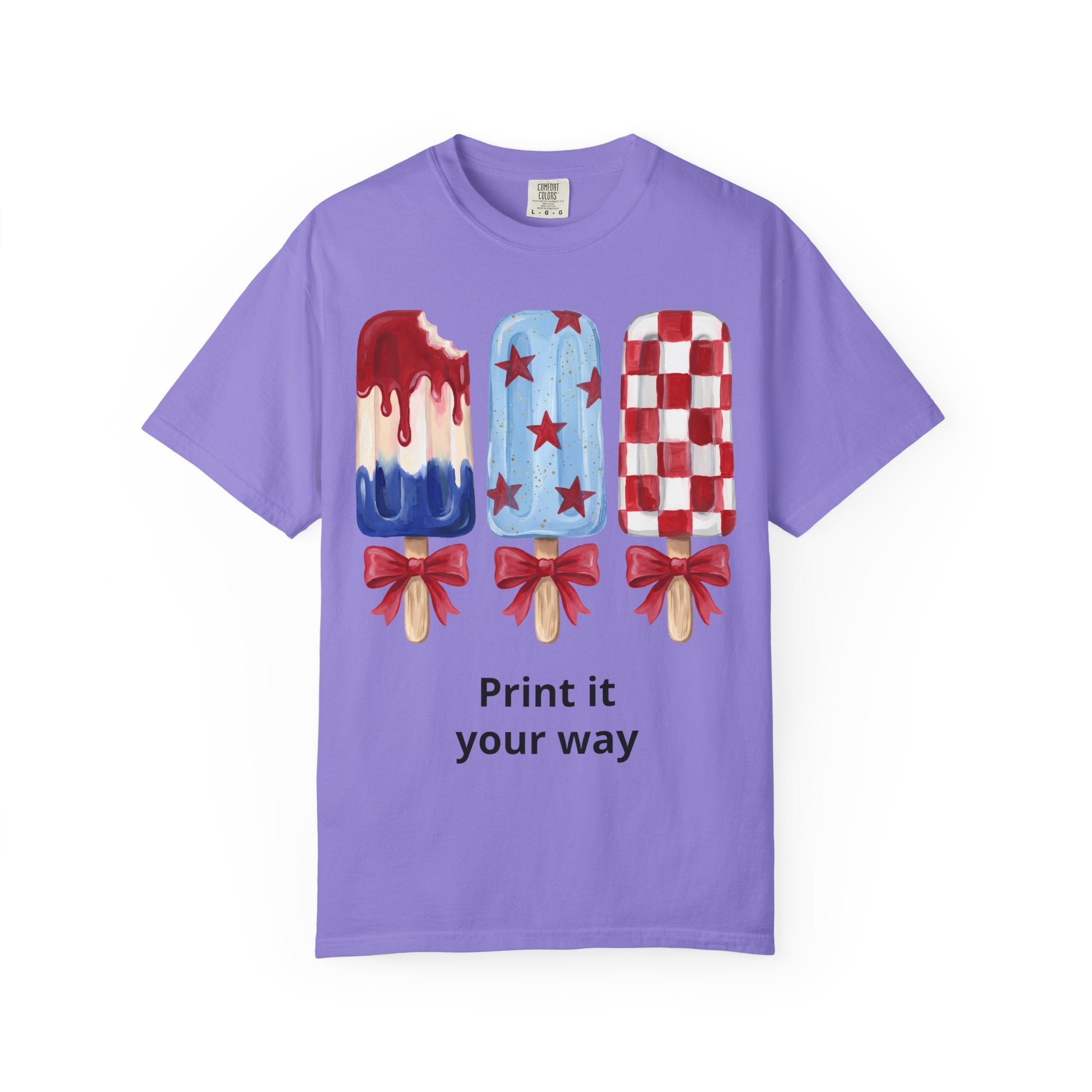 Patriotic Popsicle T-Shirt — Red, White & Blue Fourth of July Tee