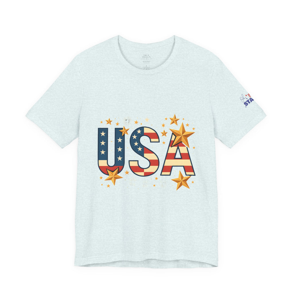 USA Flag Stars T-Shirt — Patriotic American Independence Day Tee