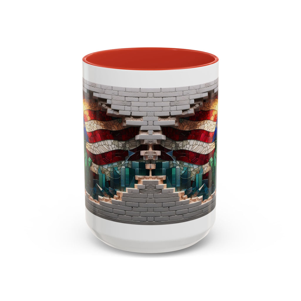 American Flag & Statue of Liberty Accent Coffee Mug – Patriotic USA Ceramic Mug