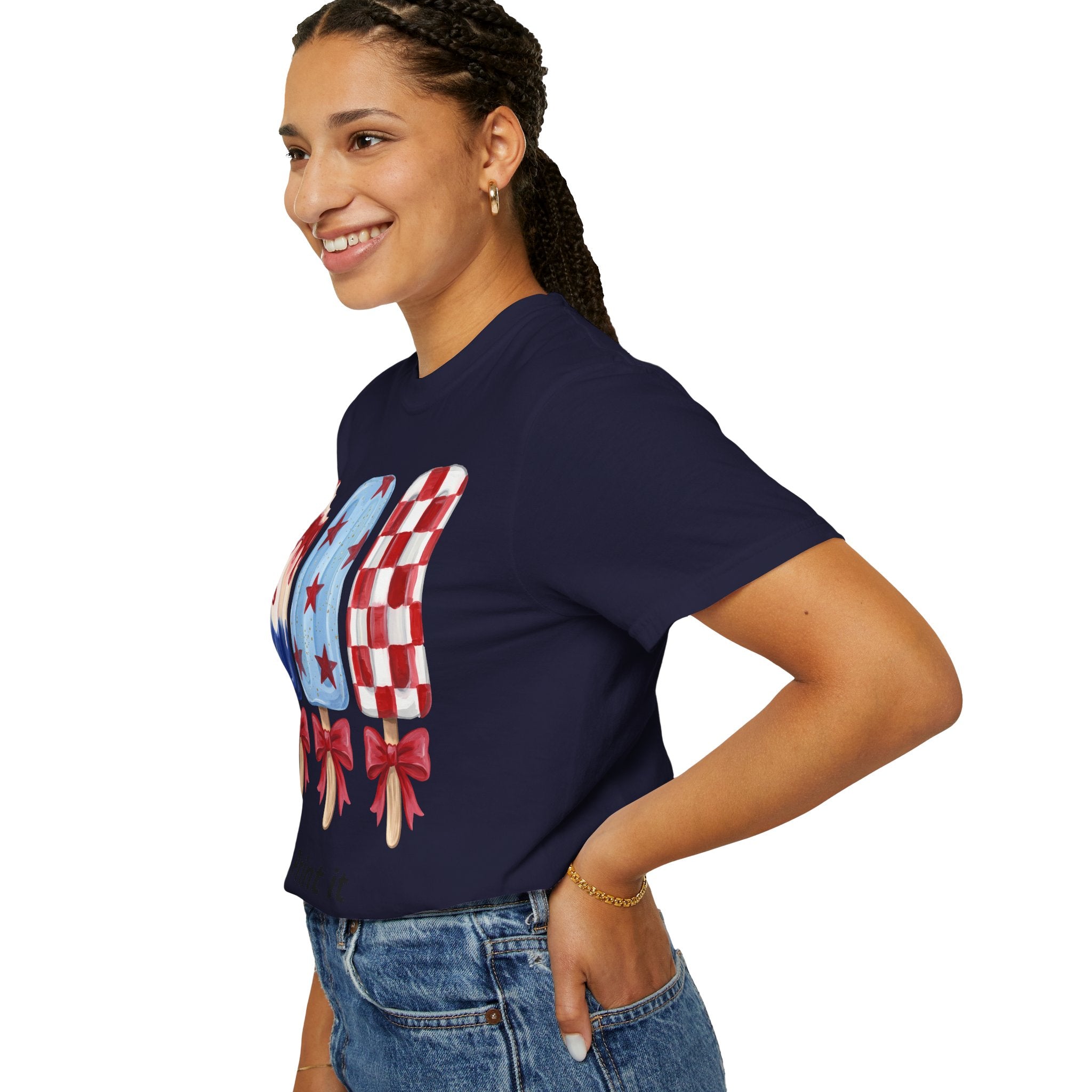 Patriotic Popsicle T-Shirt — Red, White & Blue Fourth of July Tee