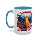 American Bald Eagle Accent Coffee Mug with Stars & Stripes