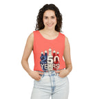 50 Years American Flag Castle Tank Top for Celebratory Wear