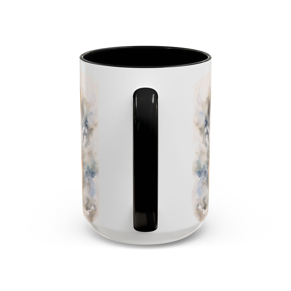 Tiger Watercolor Accent Coffee Mug – Artistic Wildlife Ceramic Mug (11/15oz)